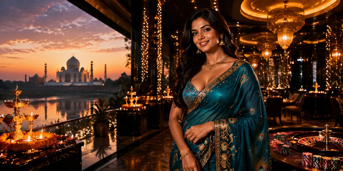 Player from Agra enjoying lottery betting with traditional attire